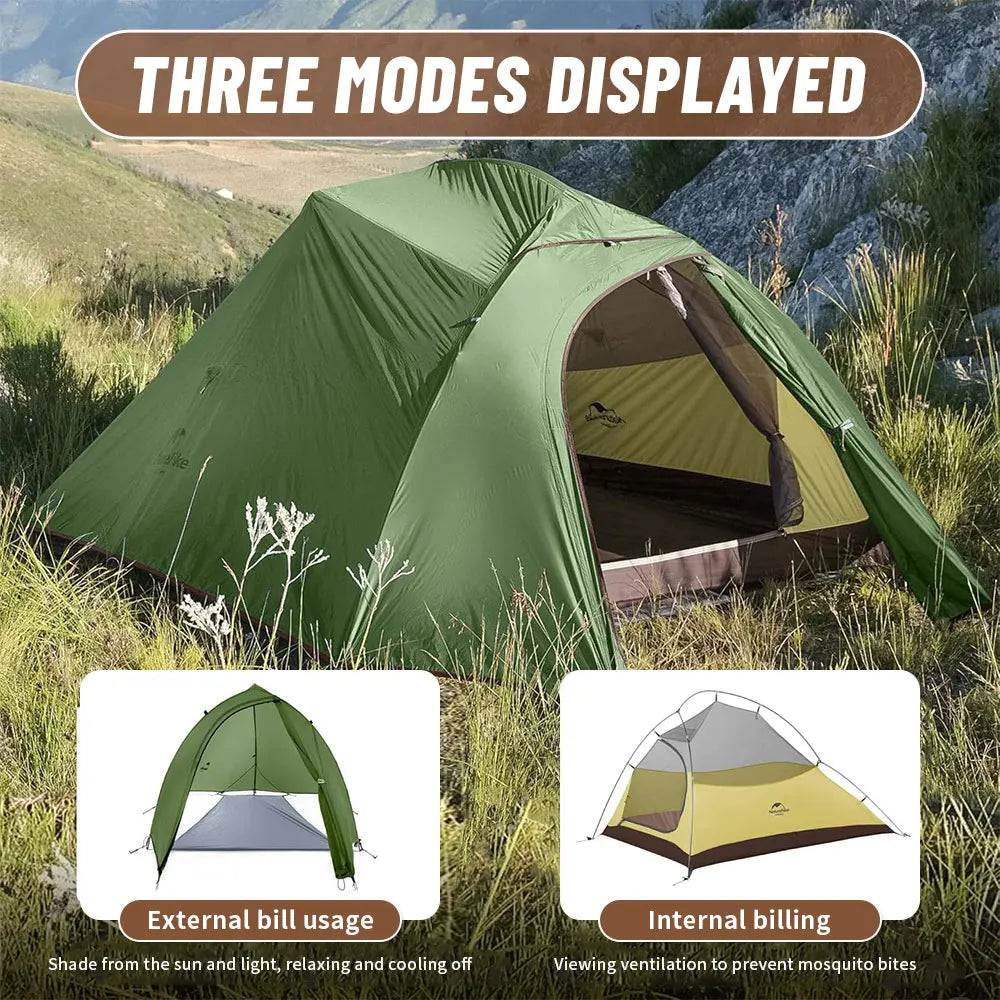 Naturehike 2-Person Waterproof Trekking Tent – Lightweight 3-Season Outdoor Shelter