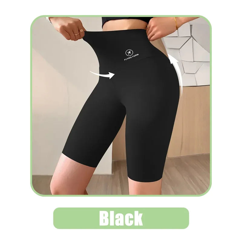 Women’s High-Waist Sports Shorts – Cycling, Jogging & Gym