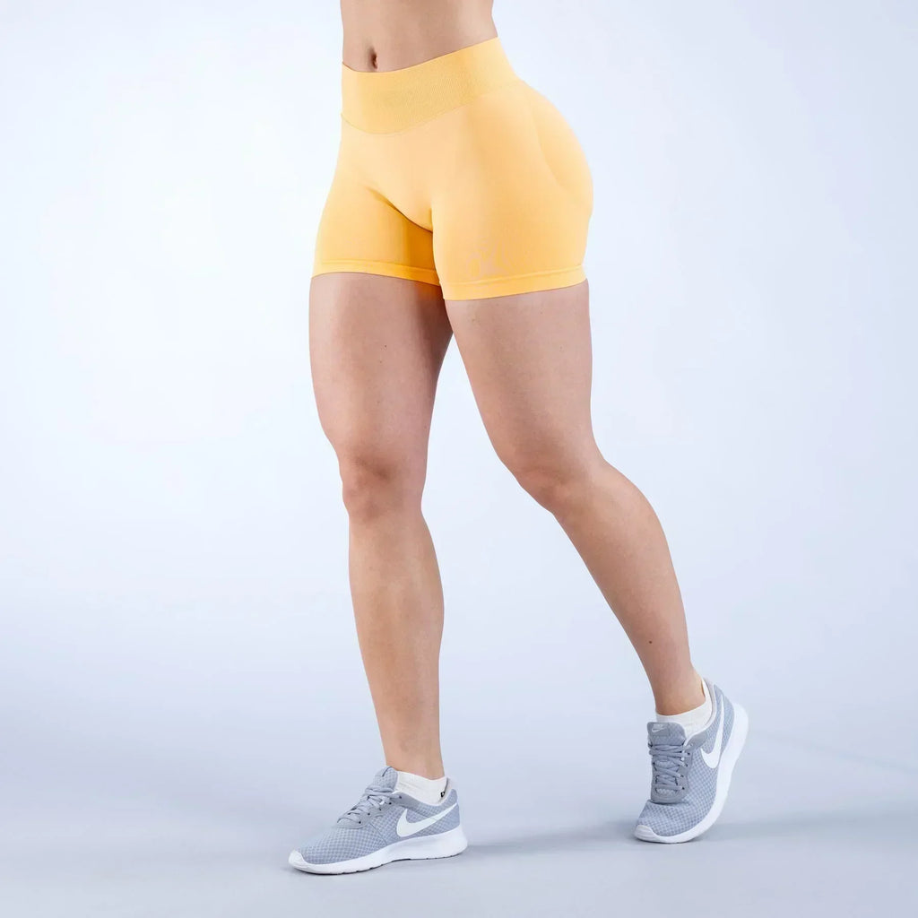 High-Waist Summer Yoga Shorts – Solid Color Fitness Leggings