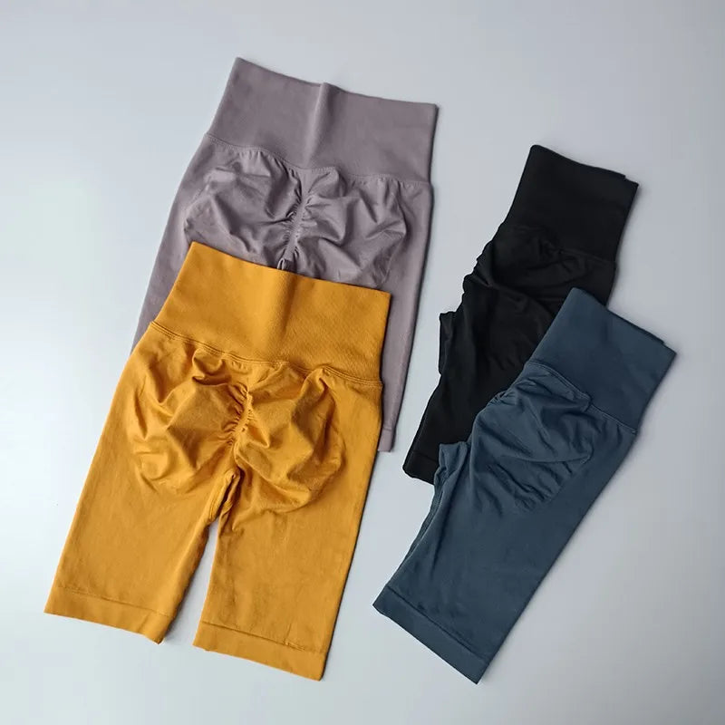 High-Waist Women’s Yoga & Fitness Shorts – Hip Push-Up Quick-Dry