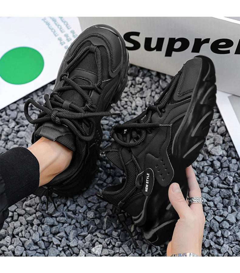 Men’s Breathable Thick-Soled Sneakers – Comfortable Casual & Running Shoes