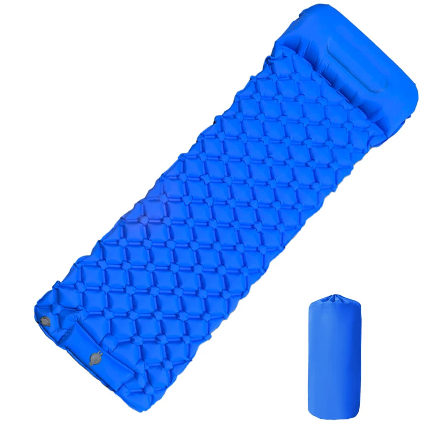 Inflatable Camping Mattress with Pillow – Ultralight Sleeping Pad
