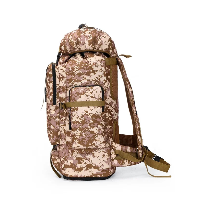 80L/100L Tactical Mountaineering Backpack – Large Outdoor Hiking & Camping Bag