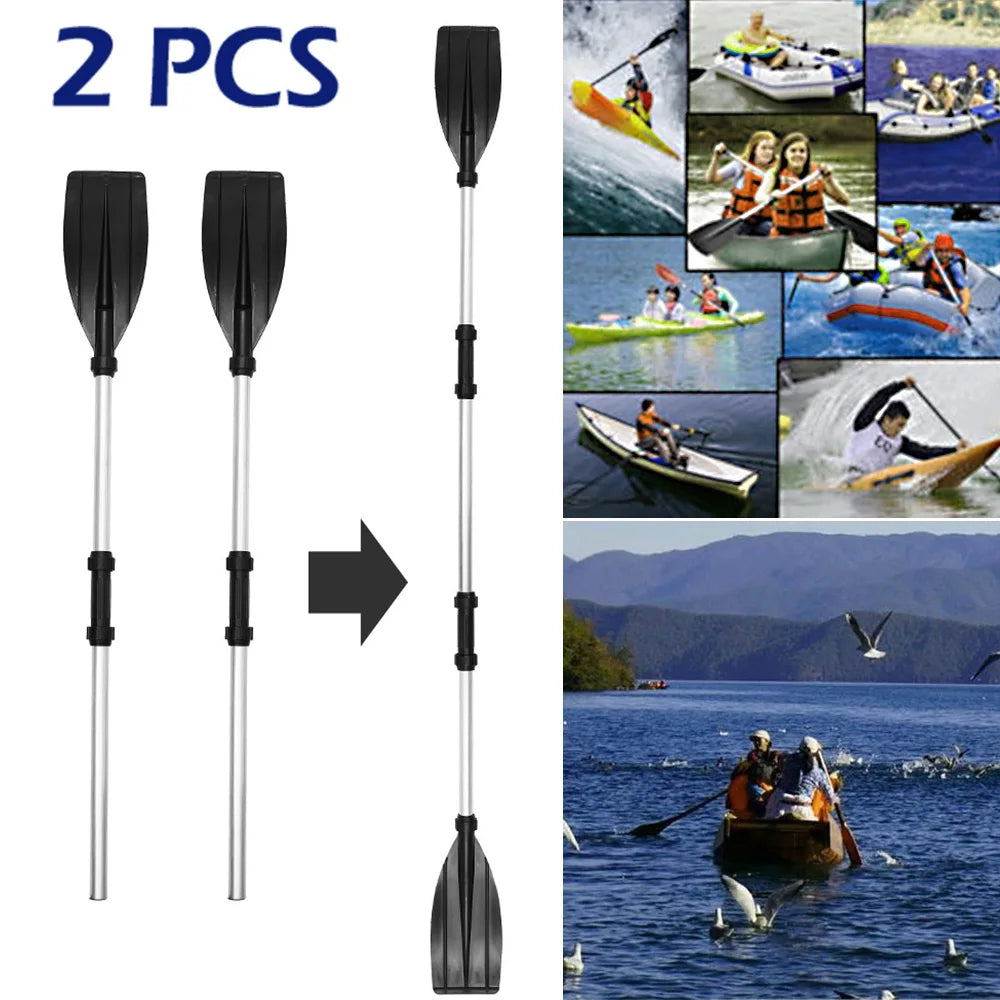 1 Pair Adjustable Aluminium Kayak Paddles – Detachable & Portable