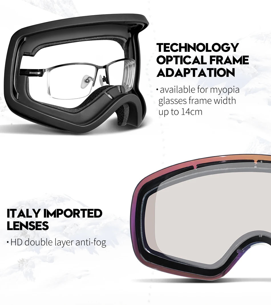 UV400 Ski Goggles – Anti-Fog Snowboard & Ski Eyewear
