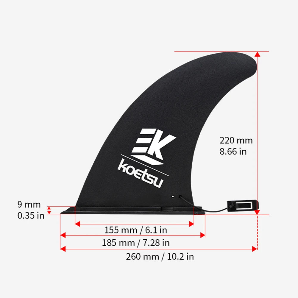 10" Detachable Surfboard Fin – Longboard & SUP Tail Fin Replacement