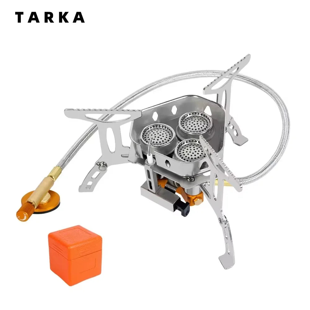 3-Head Gas Stove – 5800W Folding Camping Burner