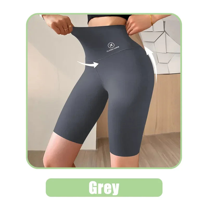 Women’s High-Waist Sports Shorts – Cycling, Jogging & Gym