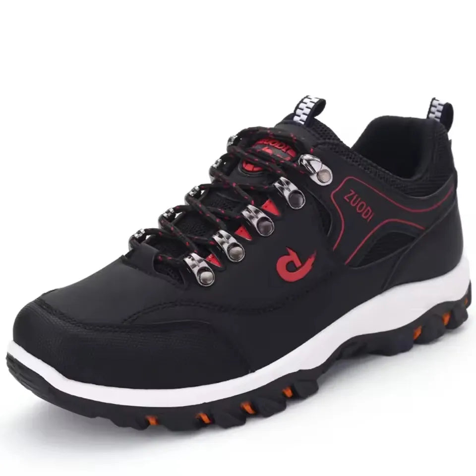 Men’s Leather Casual Sneakers – Lightweight Walking Shoes