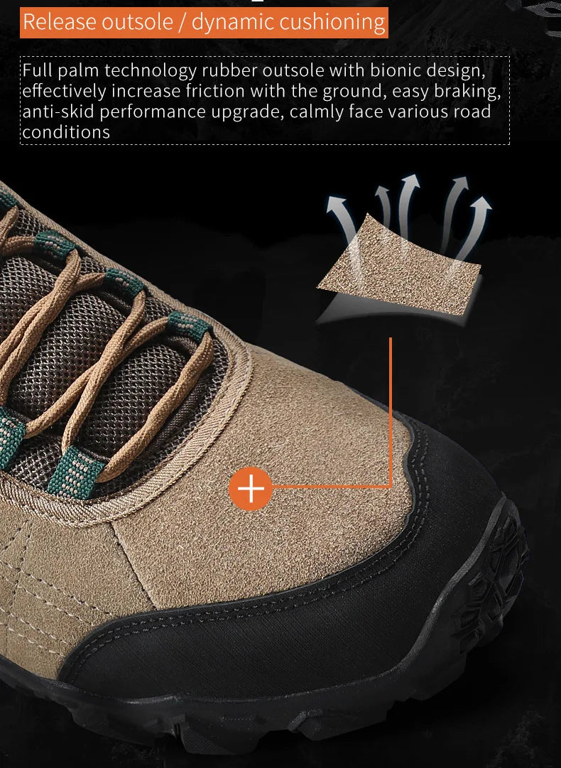 Men’s Luxury Leather Hiking & Trekking Shoes – Winter Outdoor Sneakers