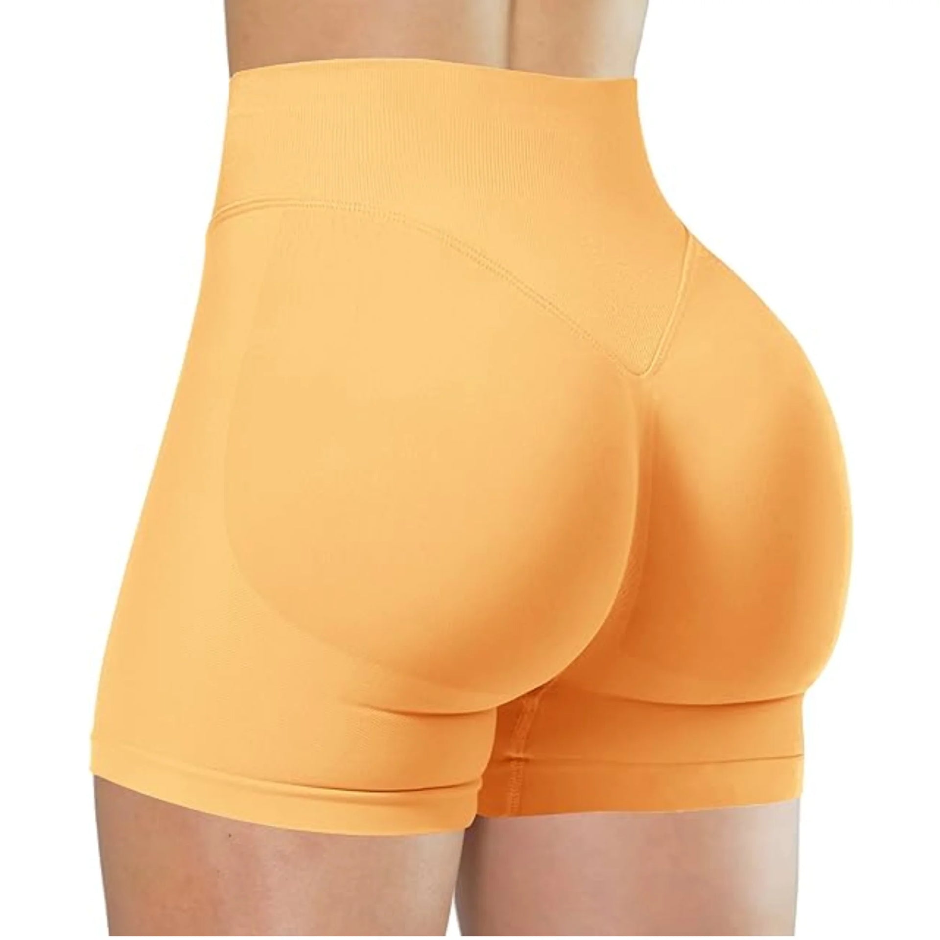 High-Waist Summer Yoga Shorts – Solid Color Fitness Leggings