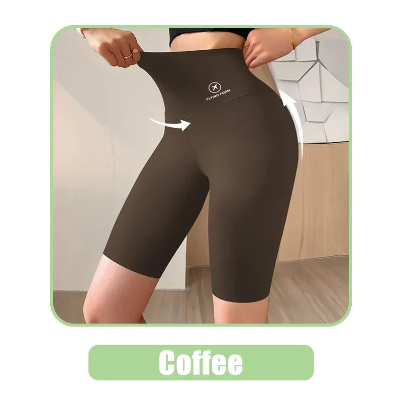 Women’s High-Waist Sports Shorts – Cycling, Jogging & Gym