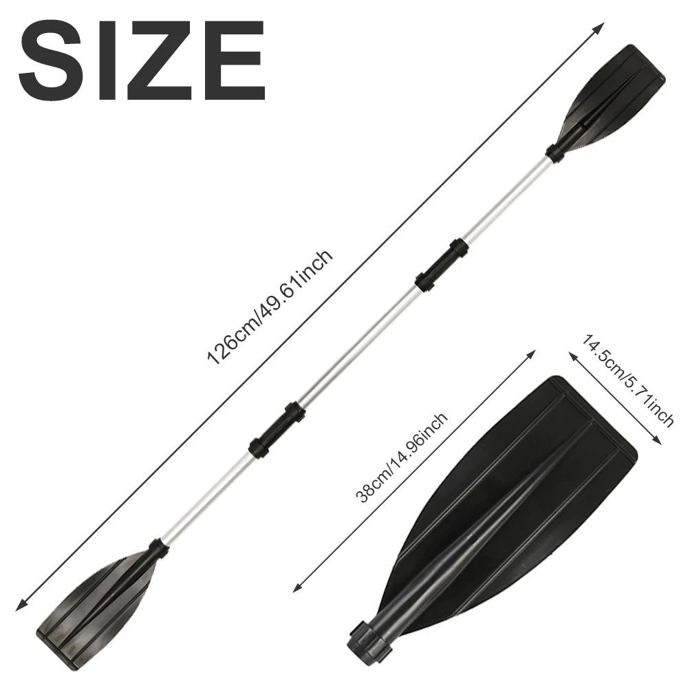 1 Pair Adjustable Aluminium Kayak Paddles – Detachable & Portable