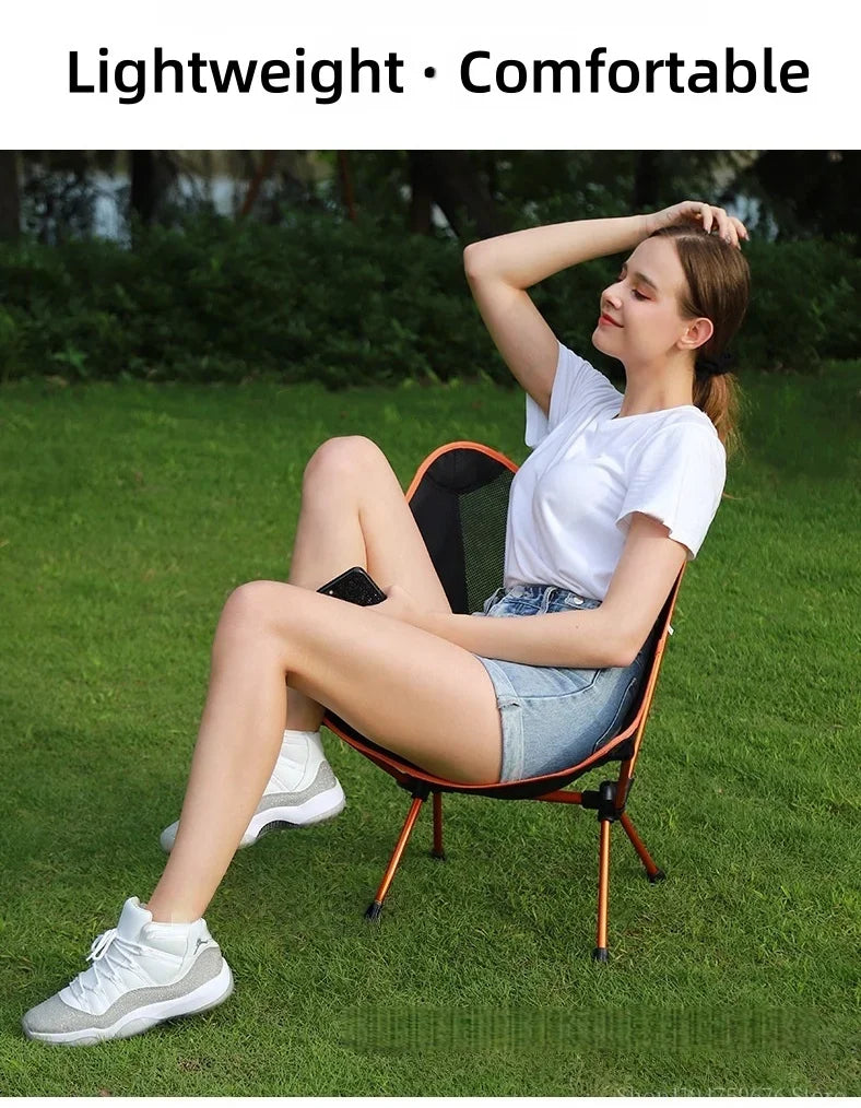 Ultra-Light Foldable Outdoor Chair – Aluminum Alloy Moon Chair