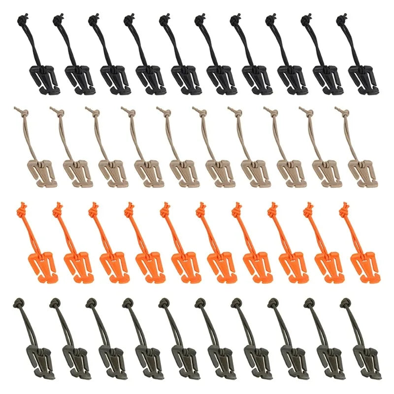 2-Pack Nylon Carabiner Clips – Outdoor Backpack & Camping Hooks