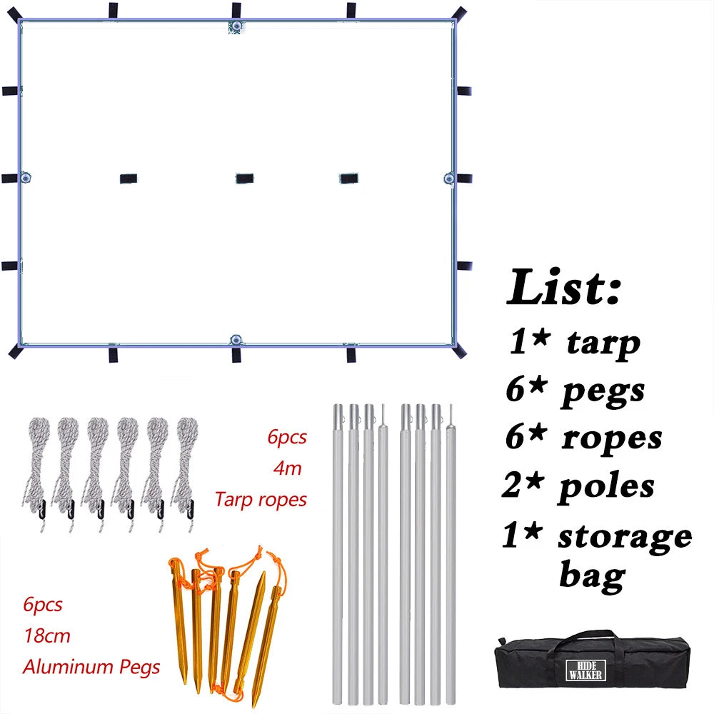 Waterproof Tent Tarp – Lightweight Outdoor Camping Sun Shelter