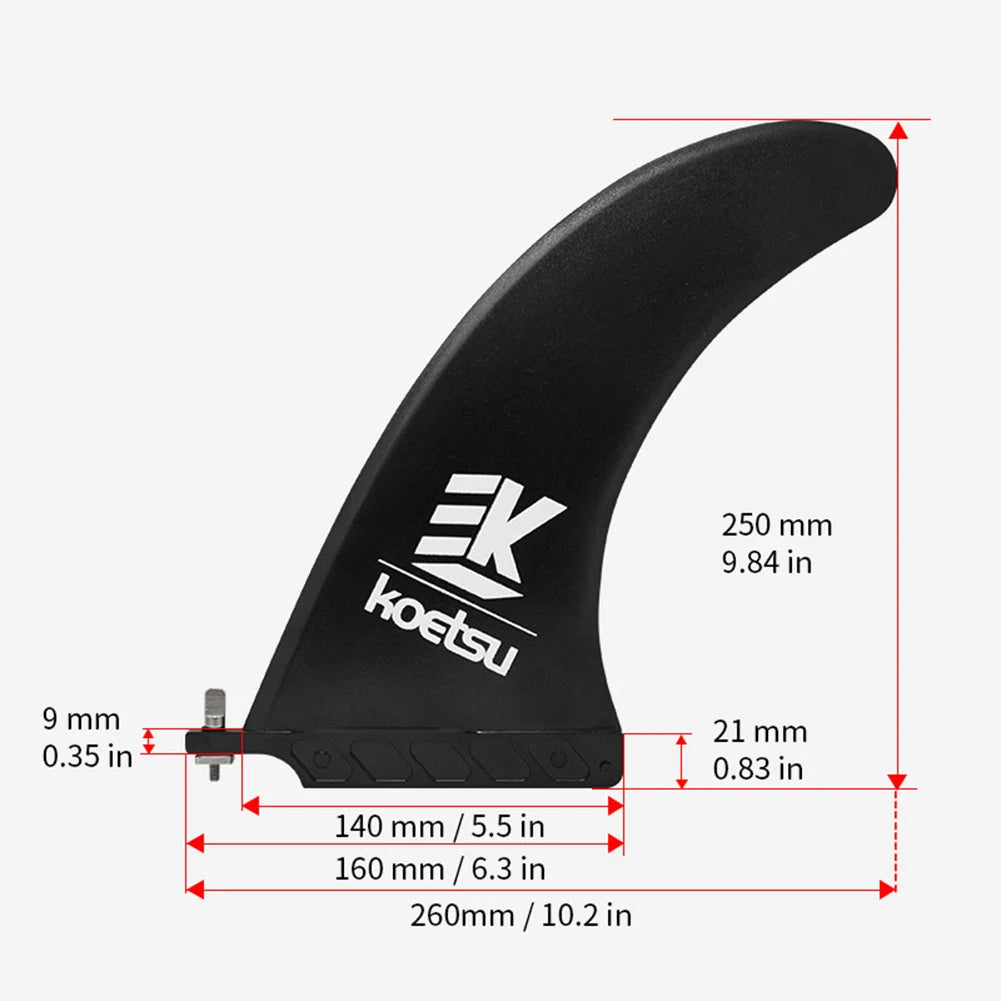 10" Detachable Surfboard Fin – Longboard & SUP Tail Fin Replacement