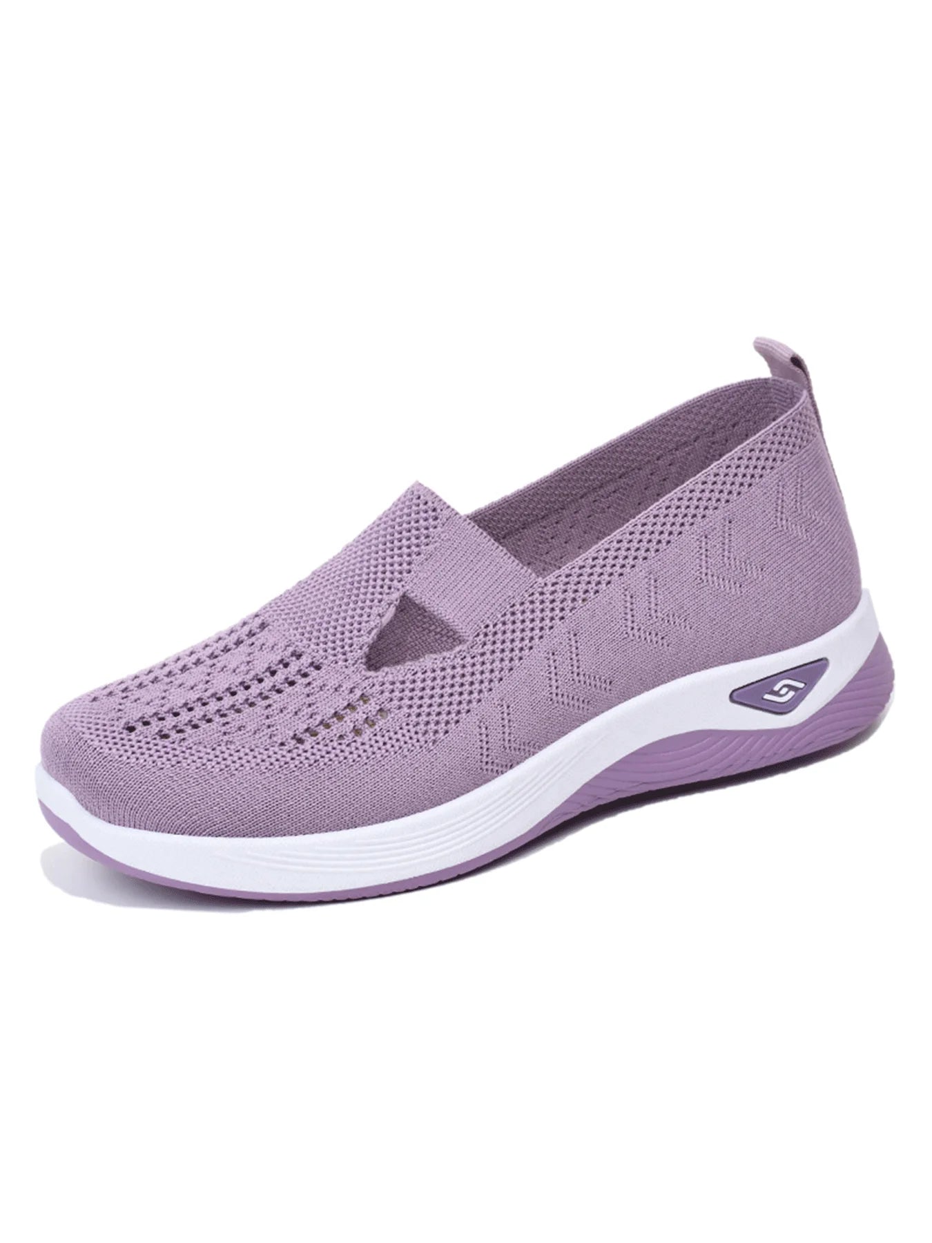 Women’s Solid Color Breathable Sneakers – Low-Top Casual Shoes