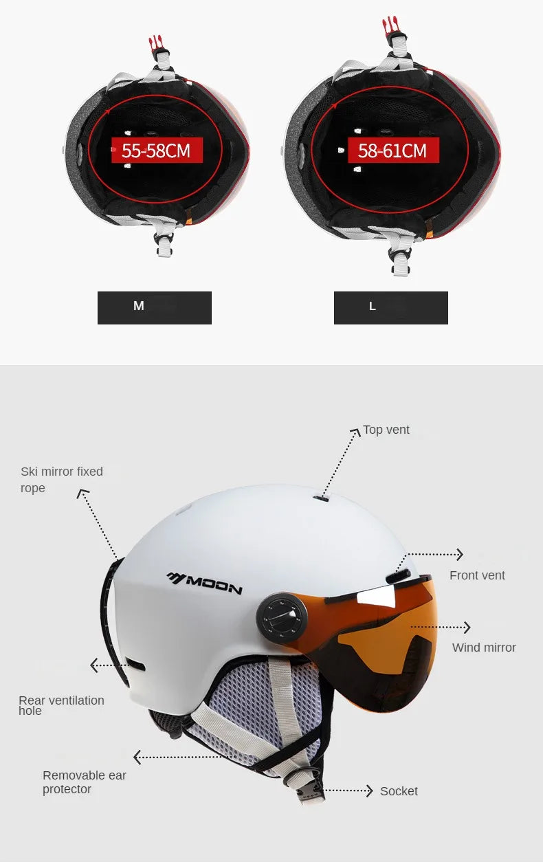 Ski Helmet with Snow Visor – Safety Gear for Winter Sports