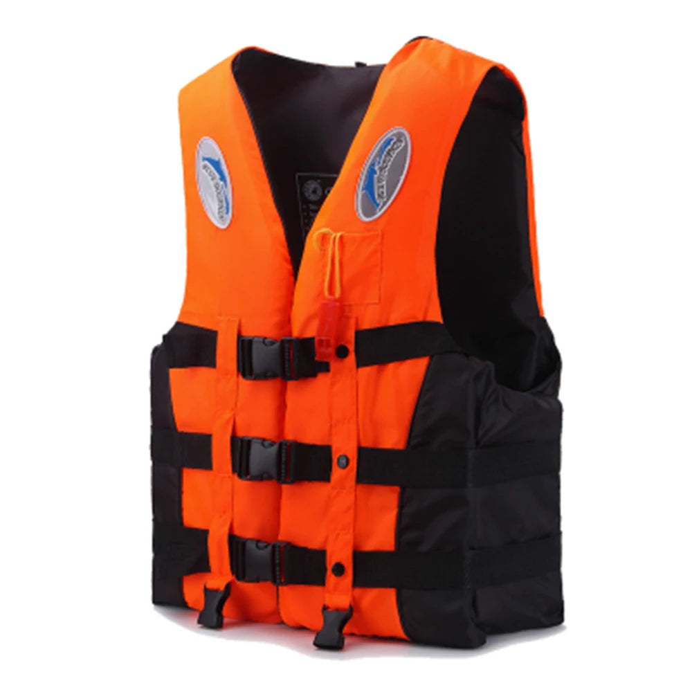 Adjustable Adult & Kids Swimming Life Jacket – Safety Vest with Whistle