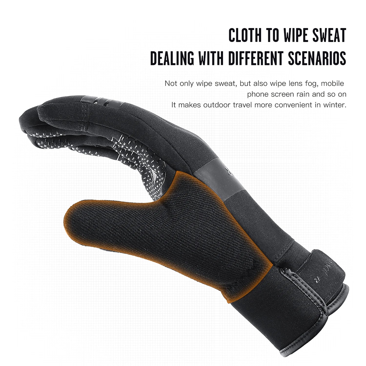 3M Black Winter Gloves – Waterproof & Touchscreen Outdoor Sports Gloves