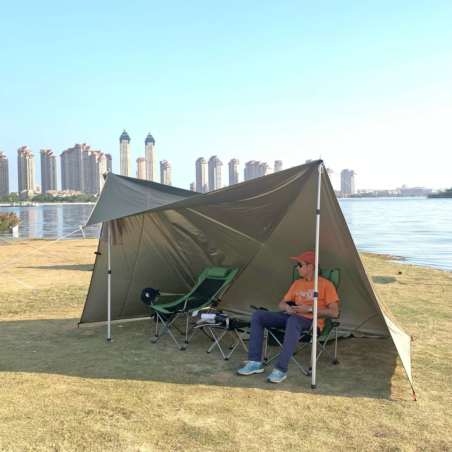 Waterproof Tent Tarp – Lightweight Outdoor Camping Sun Shelter