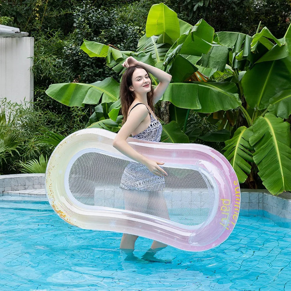 Rooxin Inflatable Water Hammock – Pool & Beach Float Bed