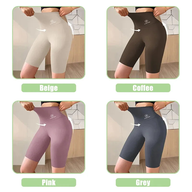 Women’s High-Waist Sports Shorts – Cycling, Jogging & Gym