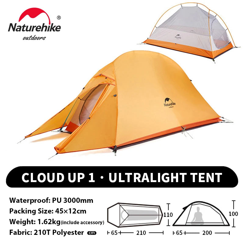 Naturehike 2-Person Waterproof Trekking Tent – Lightweight 3-Season Outdoor Shelter