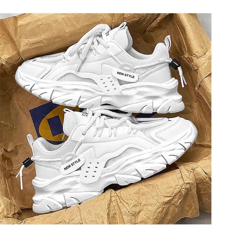 Men’s Breathable Thick-Soled Sneakers – Comfortable Casual & Running Shoes