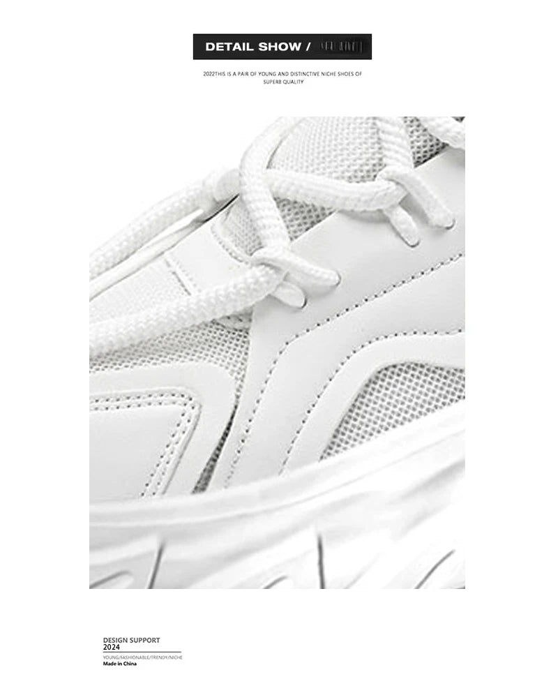 Men’s Breathable Thick-Soled Sneakers – Comfortable Casual & Running Shoes