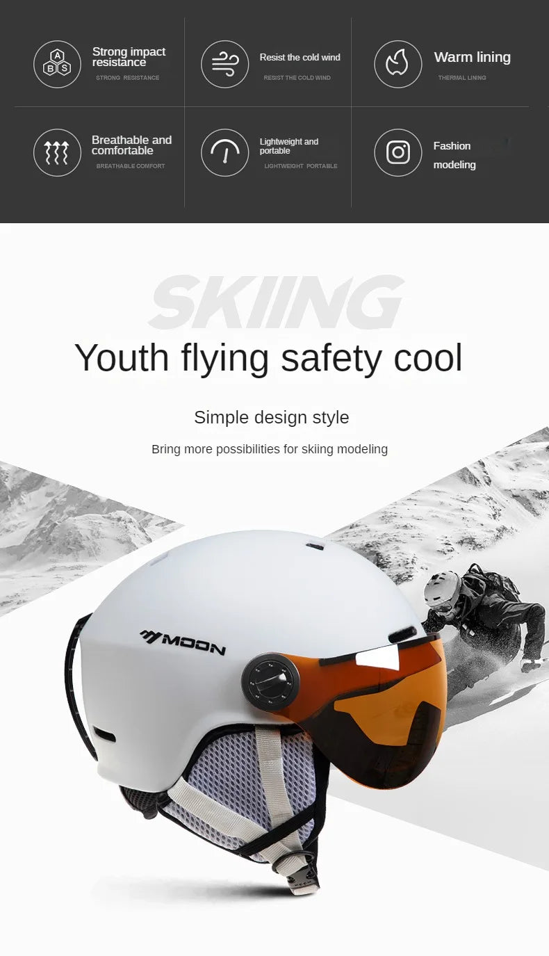 Ski Helmet with Snow Visor – Safety Gear for Winter Sports