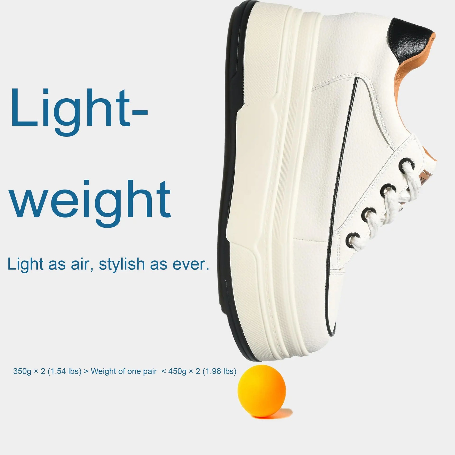 9cm Platform Leather Sneakers – Women’s Casual Vulcanized Shoes