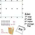 Waterproof Tent Tarp – Lightweight Outdoor Camping Sun Shelter