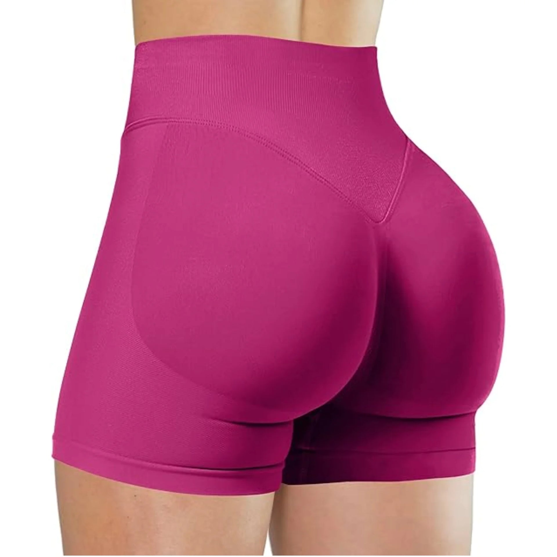 High-Waist Summer Yoga Shorts – Solid Color Fitness Leggings