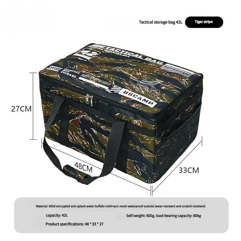 30–42L Tactical Camping Storage Bag – Insulated Waterproof Box
