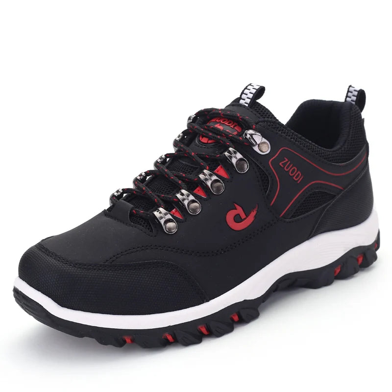 Men’s Leather Casual Sneakers – Lightweight Walking Shoes