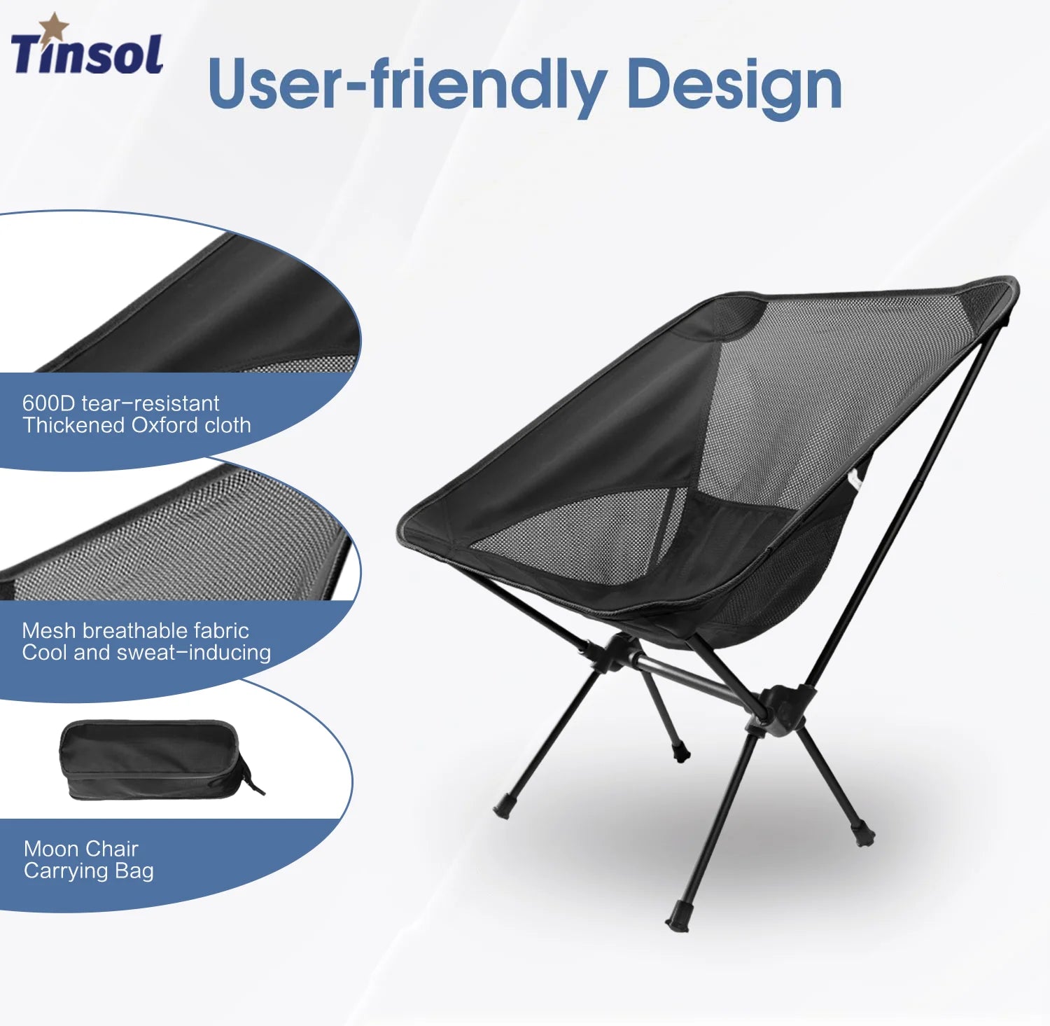 Ultra-Light Foldable Outdoor Chair – Aluminum Alloy Moon Chair
