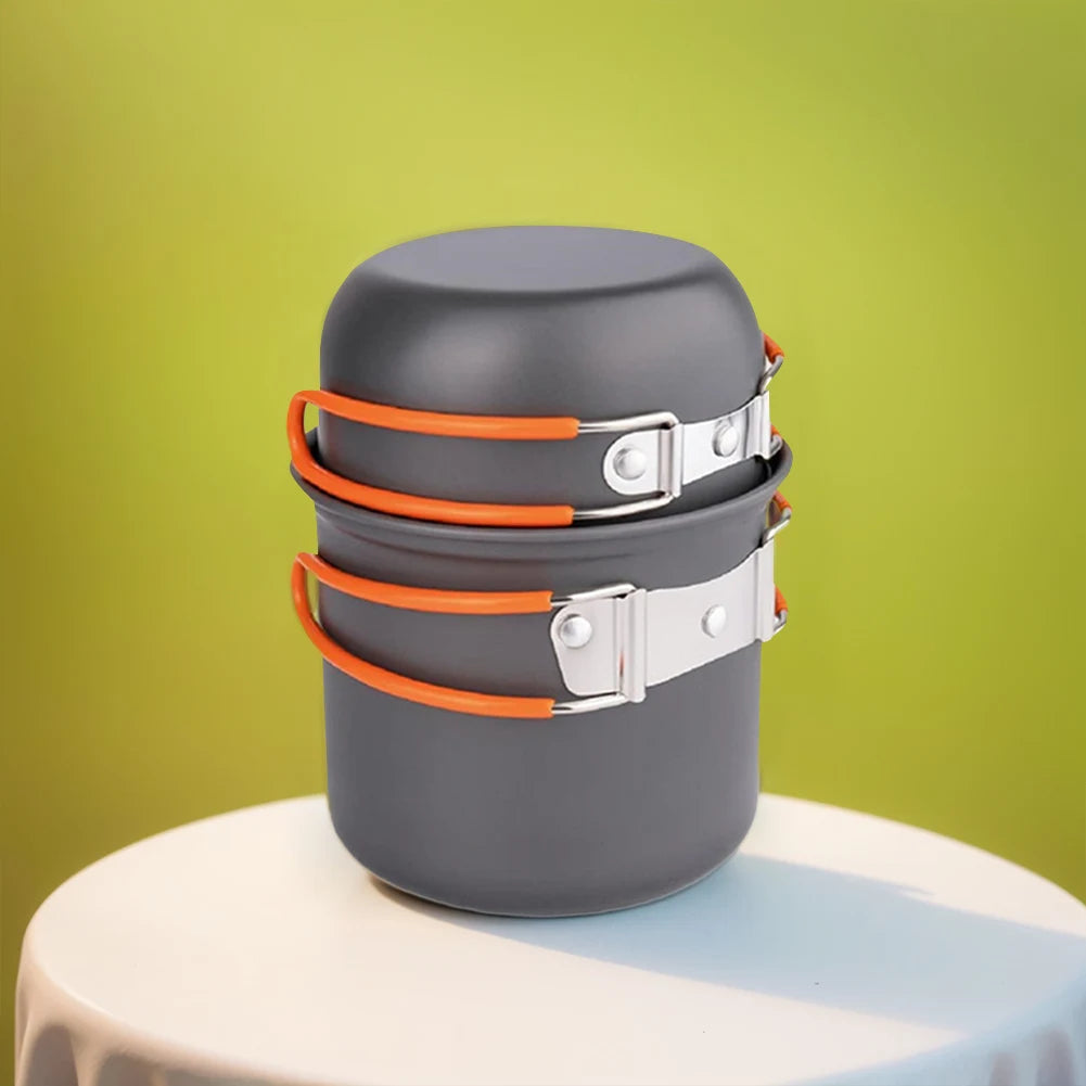 Camping Cookware Mess Kit – Portable Mini Stove & Tableware Set