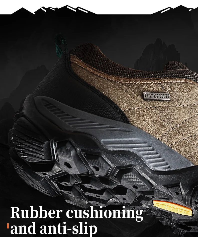 Men’s Luxury Leather Hiking & Trekking Shoes – Winter Outdoor Sneakers