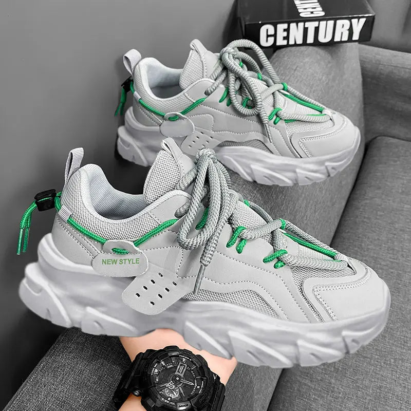 Men’s Breathable Thick-Soled Sneakers – Comfortable Casual & Running Shoes