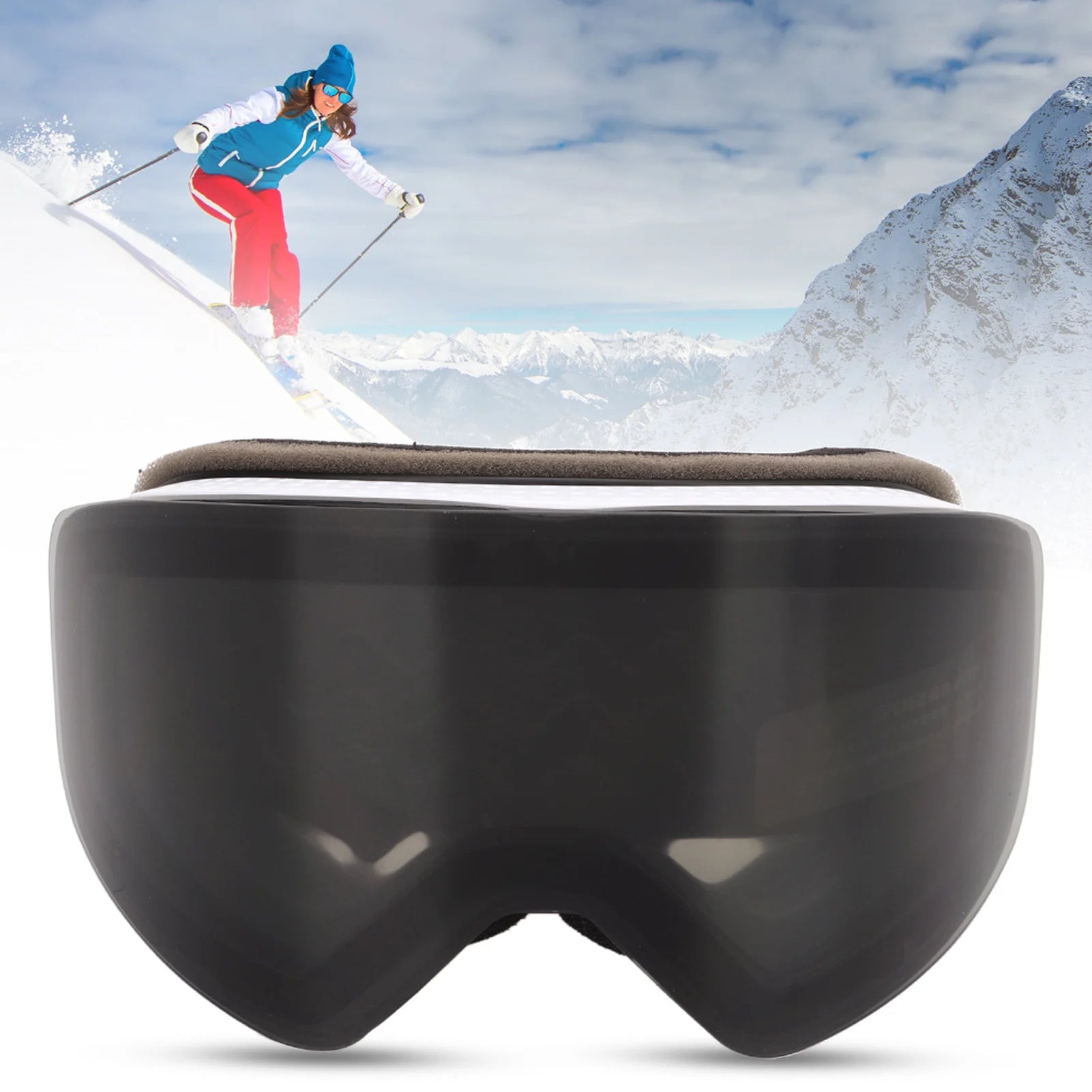 Magnetic Ski Goggles – Anti-Fog UV Snowboard OTG Goggles