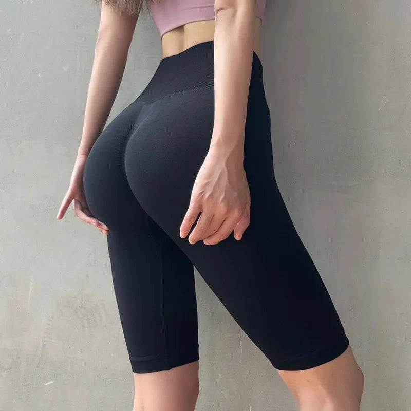 High-Waist Women’s Yoga & Fitness Shorts – Hip Push-Up Quick-Dry
