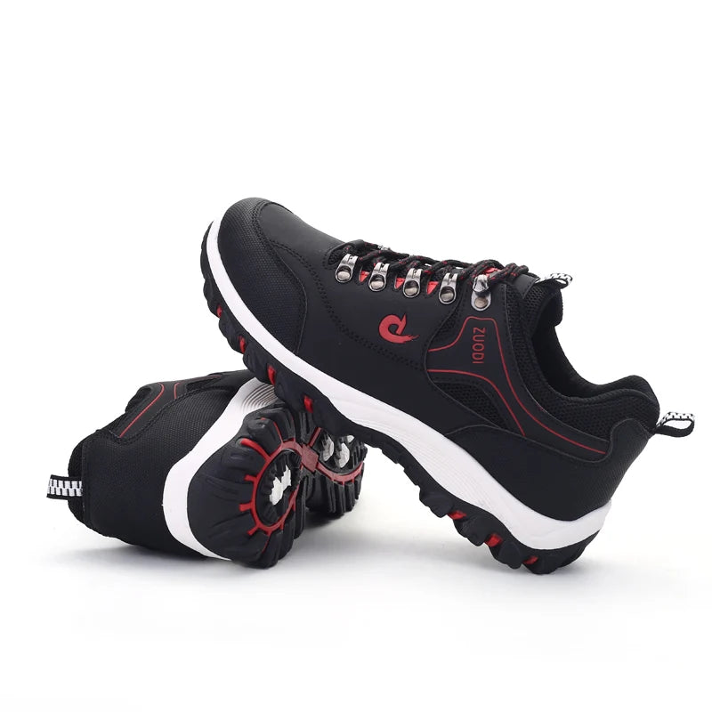 Men’s Leather Casual Sneakers – Lightweight Walking Shoes